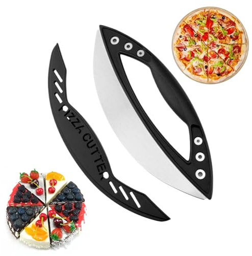 Taglia Pizza, Coltello per Pizza, Tagliaimpasto, Raschietto Cucina, Adatto per Tagliare Pizza, Tagliare Erbe Aromatiche, Verdure, Torte, Noci e Altri Alimenti