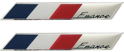 Muteitt 3D Métal France Drapeau Voiture Autocollant Décalcomanies Auto-adhésif France Drapeau Voiture Emblème Voiture Décor Autocollants Voiture Décorations Accessoires