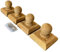 Wooden Garden Fence Post Finial Ball Caps (Pack of 4)