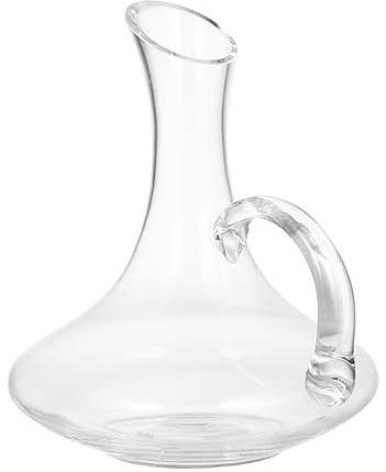Healifty Decantador De Vino Sin Plomo De Vidrio Transparente Con Asa Dispensador Práctico Para Vinos y Bebidas Botella Oxigenadora Para Uso Doméstico