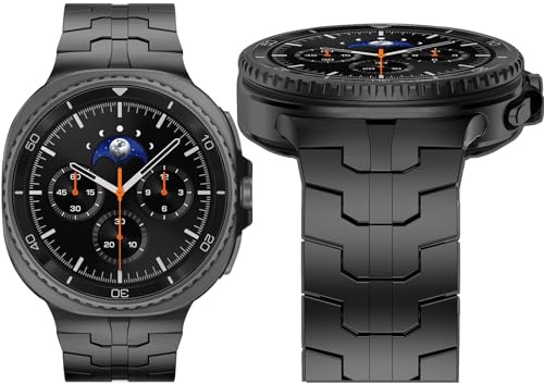 Metallremmar kompatibla med Galaxy Watch 8 40 mm 44 mm/8 klassisk 46 mm rem män kvinnor, inget mellanrum ett klick fäste rostfritt stål länkarmband justerbart band för Galaxy Watch 8 Serien