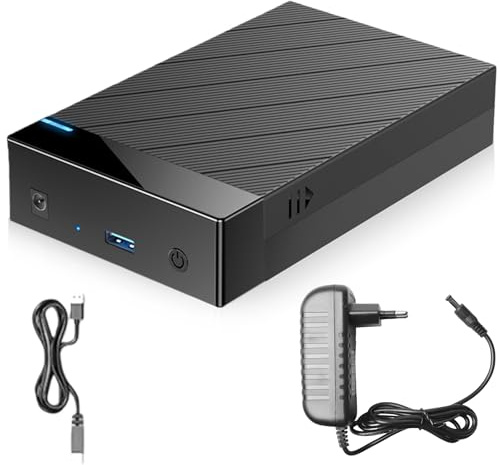 Docking station per dischi rigidi da 3,5 Gbps, USB 3.0 SATA HDD da 2,5 e 3,5 pollici, adattatore per dischi rigidi con adattatore di alimentazione da 12 V/2 A, supporta UASP