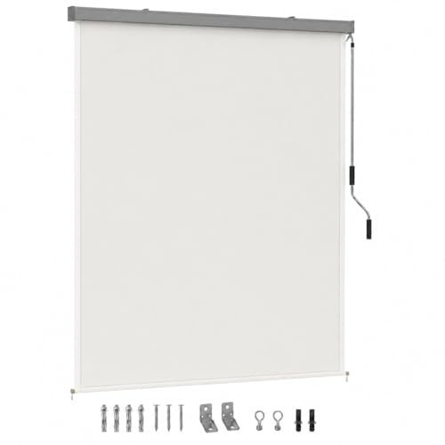 Ollewiellan, tenda da sole verticale 160 x 250 cm, tenda esterna con manovella, scatola in alluminio e poliestere PU rivestito 280 g/m², protezione dal sole e visibilità idrorepellente per balcone e