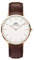 Daniel Wellington Classic Bristol, Brown/Rose Gold Watch, 40mm, Leather, for Men