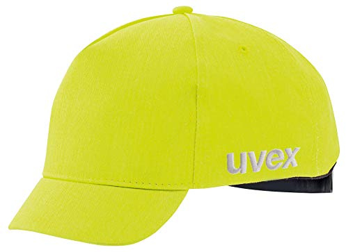 Uvex U-Cap Sport Hi-Viz Anstoßkappe - Kurzer Schirm - Warngelb - 52-54 cm 52-54 cm