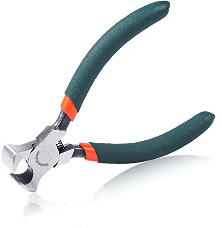 SPEEDWOX Mini End Cutting Pliers, 4.5 End Nipper with PVC Handles, Nail Puller Tool for Installing Carpenters Construction Floor