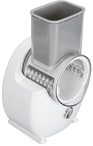 Electric Cheese Grater, Multifunction Efficient Full Automatic Shredder with 5 Replaceable Drum Blades for Vegetables Fruit US Plug 100‑240V