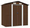 Willood Caseta de Jardín Exterior de Almacenamiento en Acero Marrón 204x132x186 cm