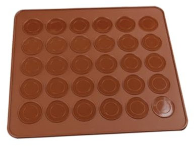 COLLBATH Molde De Silicona Antideslizante Para Hornear Apto Para Macarrones 30 Unidades Tapete Para Pasteles