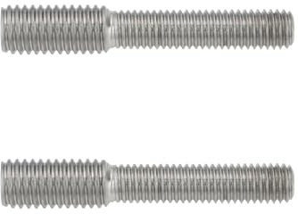 Create idea 2 adaptadores roscados de doble extremo roscado M8 x 35 a M10 x 20 304, adaptador de rosca de acero inoxidable 304 para postes de sisal y postes rascadores, 55 mm