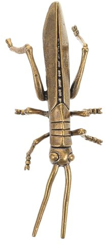 TOYANDONA Messing -Heuschrecken -Ornamente Pop-Klammer Desktop-Dekoration rotierende Signalleuchte Aufkleber gartenfigur deko Figur Messing Tierfiguren Miniatur-Messingornamente Dark Brown