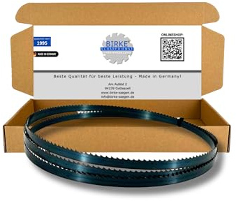 Birke® Hoja de sierra de cinta 2240 mm acero sueco – Flexback diferentes anchuras – dentado/madera dura blanda, metales no ferrosos, plástico, etc. Fabricado en Alemania (2240 x 20 x 0,5 4ZpZ Flexback