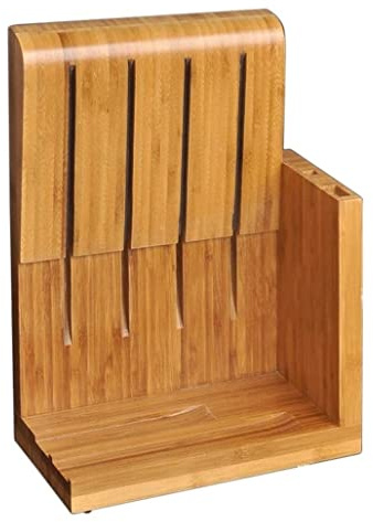 DANNMPX Soporte Cuchillos Portacuchillos Magnético De Bambú Asiento De Cuchillo De Cocina Portacuchillos Sólido Almacenamiento De Herramientas Limpio Y Ordenado Porta Cuchillos Cocina
