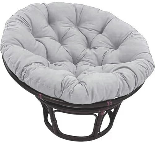 AQIGR Cuscini Rotondi per Sedia Rattan e Poltrona sospesa - Cuscino poltrone da Giardino sedie per Dondolo Rotondo enterno e Interno(Grigio Chiaro,40x40cm)