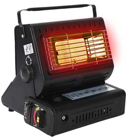 ETUCYNG Calefactor de gas para camping, 1,3 kW, compacto y portátil, placa de cerámica, calefacción para camping, viajes de y estancias en terrazas
