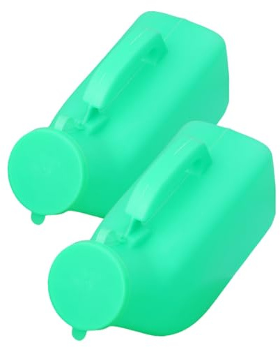 UPKOCH Lot de 2 Urinoirs Masculins 1200 Ml en Plastique Épais Couvercle Bouteille d'Urine Réutilisable pour Usage Quotidien Voyage Camping et Soins aux Patients Couleur Aléatoire