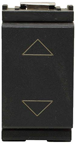 Vimar 16155 Idea Pulsante commutatore 2P 10 A 250 V~ (6 morsetti), frecce direzionali e posizione OFF centrale, grigio