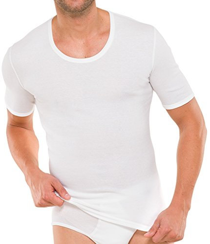 Schiesser Herren Cotton Essentials Feinripp Shirt 1/2 Arm - 205145-3er Pack (6-3er Pack)