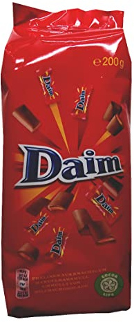 Chocolates Daim, paquete de 3 (3 x 200 g) -Caramelo crujiente de almendras envuelto en el mejor chocolate con leche - Dulces suecos de Un sabor único a base de ingredientes naturales