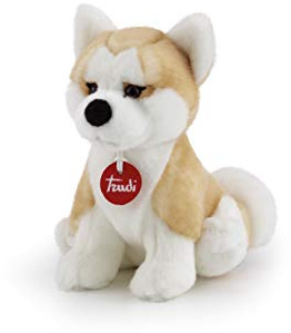 Trudi Akita Ascanio Peluche Chien, Cadeau de Noël et d'anniversaire | 16x21x19cm Taglia S | Chiens en Peluche Classiques | modèle22663