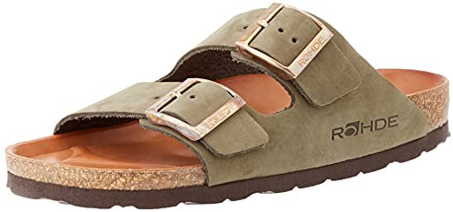 Rohde Damen Alba Pantoletten, 61 Olive, 35 EU
