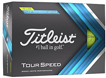 Titleist Unisex Tour Speed Golfball, Gelb, Einheitsgröße UK