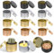 W Rxkiocs 12 Piezas Tarros para Velas Latas Metalicas Lata para Velas Perfumadas Lata Redonda de 3oz Lata para Velas con Tapa Redonda para Fabricación de Velas Almacenamiento de Aperitivos