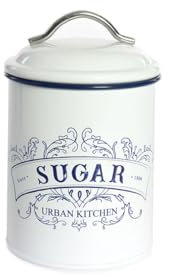 BIANCHERIAWEB Barattolo Contenitore Ermetico Scatola Alimenti Cucina con Coperchio Shabby Barattolo Zucchero