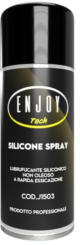ENJOY TECH Silicona Spray Lubricante, Silicona Spray Protector, Silicona Spray Impermeabilizante, Silicona Spray Para Juntas, Silicona Spray Universal, Spray Transparente, 400 ml (1)