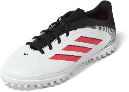 Adidas Unisex-Kids Copa Pure 3 Club Turf Soccer, White/Lucid Red/Black, 6