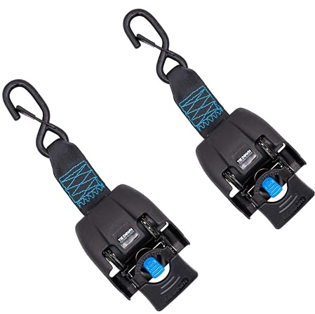 Tie Down 2 in. X 43 in. Powder Coat Painted Metal Retractable Boat Transom Strap, 3000 lb. Breaking Load Limit / 1000 lb. Working Load Limit (2-Pack)