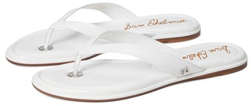 Sam Edelman Women's Remi Flat Sandal, Prism White, 5