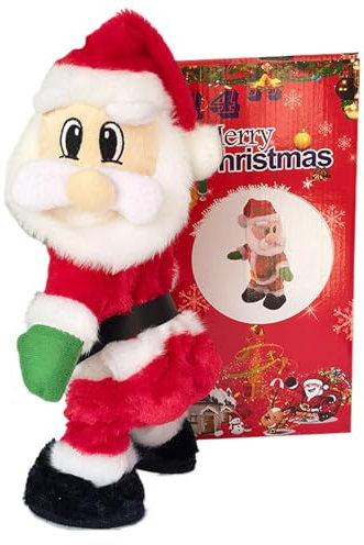 Canta E Balla Babbo Natale - Figura Che Balla, Shake Hips Decorazione Natalizia Elettrica, Canto Novità Decorazione Musicale