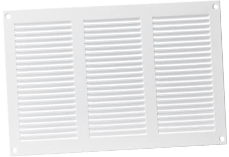300x200mm Rejilla de Ventilación con Mosquitera - Rejillas de Aireación Metálicas - Acero, Blanco
