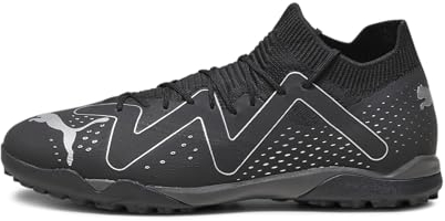PUMA Herren Future Match Tt Fussballschuh, Schwarz Silber, 43 EU