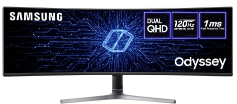 Samsung LC49RG90SSPXXU 49 Curved LED Monitor - Dual WQHD 5120 x 1440, 120Hz, HDMI, Displayport, USB