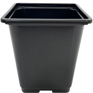 Oakland Gardens Square Plant Pots 7cm 9cm 11cm 1 2 3 5 Litre Plastic Flower Hydroponic Pot (2 x 5 Litre Square Pots)
