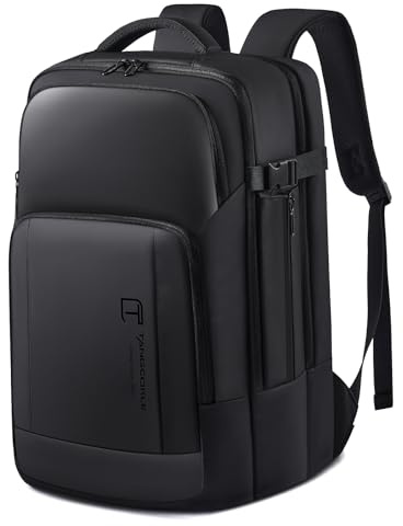 TANGCORLE Reseryggsäck handbagage ryggsäck flygplan godkänd för resor 17,3 tum bärbar dator ryggsäck för män, Svart-26l, Medium, Reseryggsäck