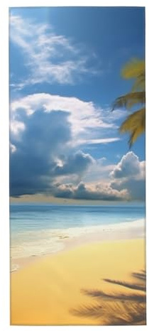 AMREWQYL Clouds and Palm Trees Beaches Printed Towel Absorbent Microfiber Towel
