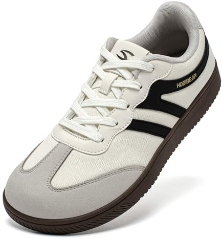 HOBIBEAR Retrostil sneakers för kvinnor män: Lätt fritidssko anatomisk tålåda för komfort hela dagen