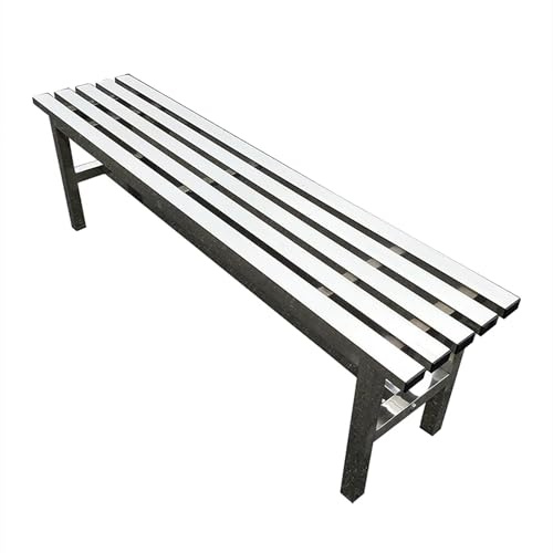 MTSYXYM Panca da Esterno in Acciaio Inox, Panchina da Giardino Impermeabile e Robusta, Seduta Salvaspanca senza Schienale per Spogliatoio, Bagno e Arredo Terrazzo(120x35x45cm)