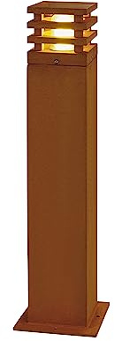 SLV 229421 RUSTY FYRKANTIG 70 utomhusljus, järn rostad, E27 ESL, max. 11 W, IP55, stål, järnrostig,