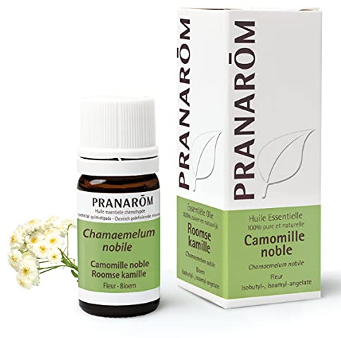 PRANAROM Aceite Esencial Manzanilla Romana 5ml - Puro & Natural | Relajante, Calmante para Ansiedad, Estrés y Mejor Sueño | Aromaterapia Digestiva