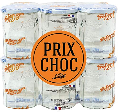 Le Parfait 6585009.0 Lot de 12 Confituriers Verre Transparent 25,5 x 15,5 x 19,1 cm