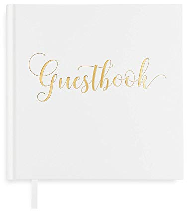 Plantvibes Luxury Guest Book, 72 Pages, Hardcover, Premium Thick Pages, Vintage Guest Book for Wedding, Christening or Birthday, Wedding Book, Wedding Album, Wedding Guest Book