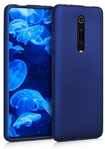 kwmobile Handyhülle für Xiaomi Mi 9T (Pro) / Redmi K20 (Pro) Hülle - Silikon Case metallisch schimmernd - Schutzhülle Cover - Metallic Blau