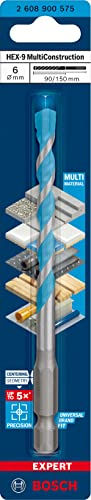 Bosch 1x EXPERT HEX-9 Multi Construction Bohrer (für Beton, Weiche Fliesen, Ø 6,00 mm, Professional Zubehör Schlagbohrer/Schrauber, Bohrmaschine/Schrauber)