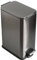 HASAYAKI Trash Can, 10L， dust bin, pedal bin- retangular bin black stainless steel with fingerprint-proof