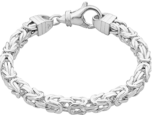 modabilé Armband Königskette Herren Armkettchen aus 925 Sterling Silber (21cm I 6mm breit) I Silberarmband ohne Anhänger I Königsarmband für Mann I Produziert in Deutschland