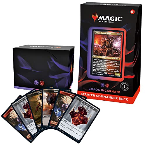 Magic: The Gathering Starter Commander Deck - Chaos Incarnate (Black-Red) | Ready-to-Play Deck for Beginners and Fans | Ages 13+ | Collectible Card Games